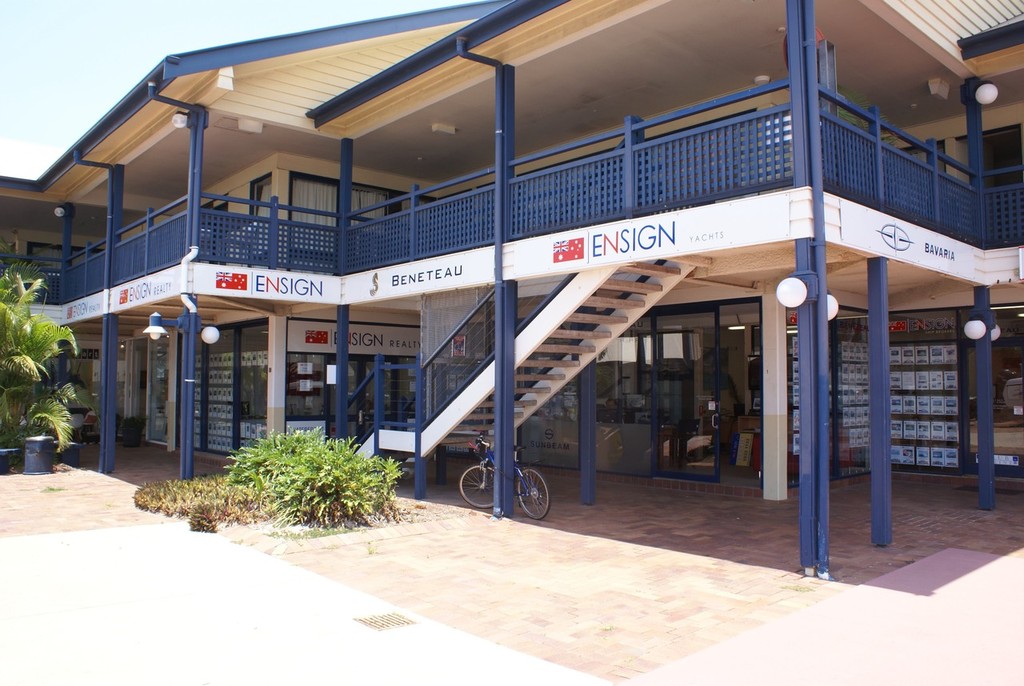 Ensign Ship Brokers head office could not be in a more prominent location, right on the shores of the Southport Broadwater. © Bob Wonders